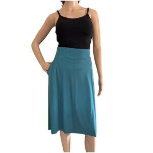 Athleta Cosmic Skirt Womens 1X Blue EuroLuxe Fabric Power Of She Pockets NWT